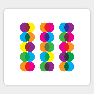 Rainbow Colorful Circles Pattern Sticker